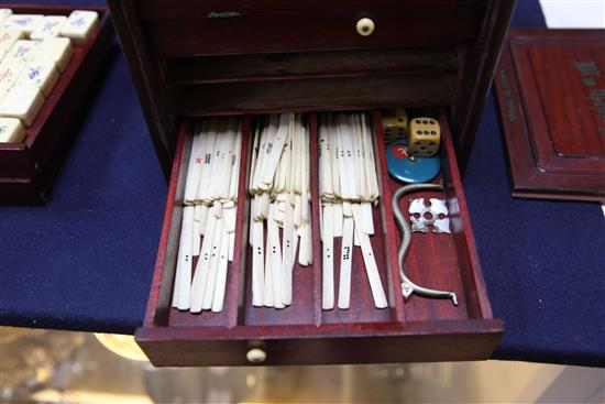 A mahjong set, boxed